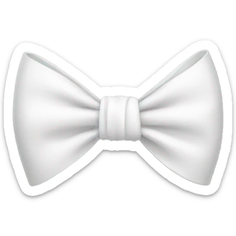 White bow sticker