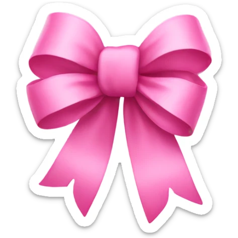 Pink bow sticker