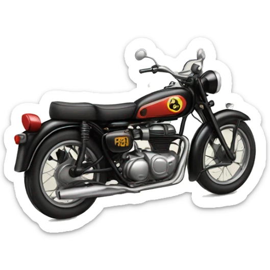 classic motorcycle sticker