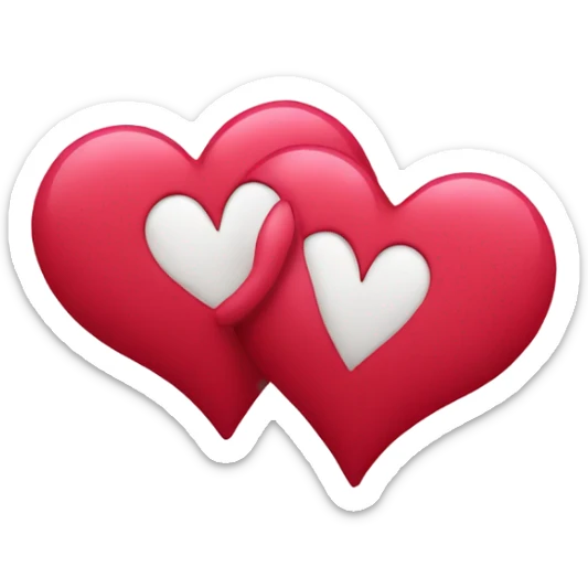 two hearts sticker