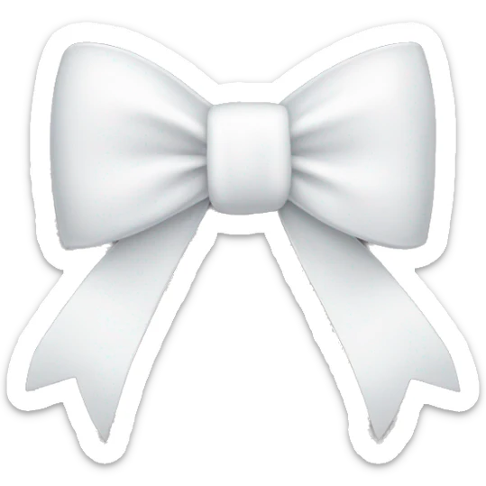 White bow sticker