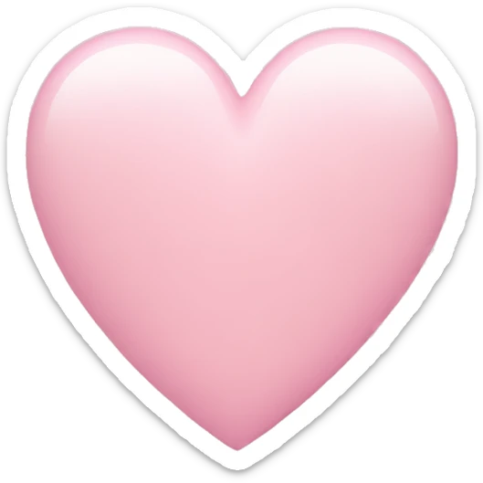 Light pink heart sticker