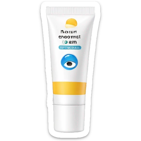 eye cream bottle with label sticker