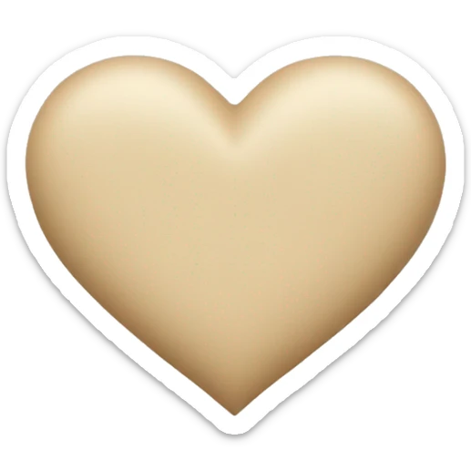 beige heart sticker