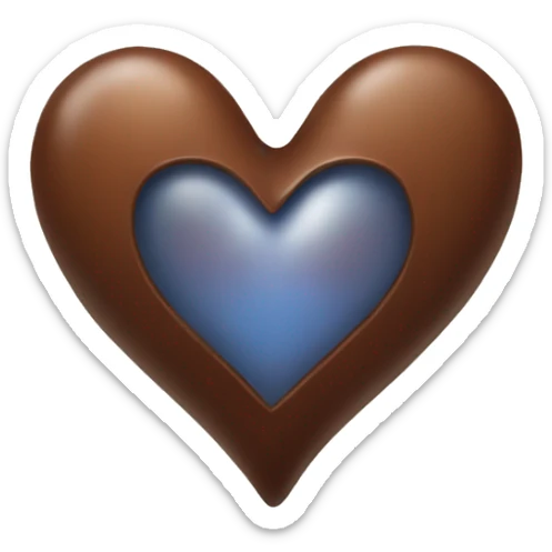  corazón marron sticker