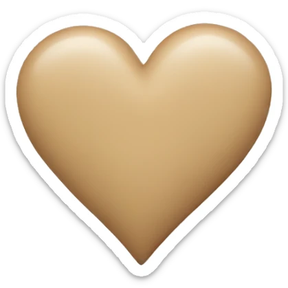 Beige heart sticker