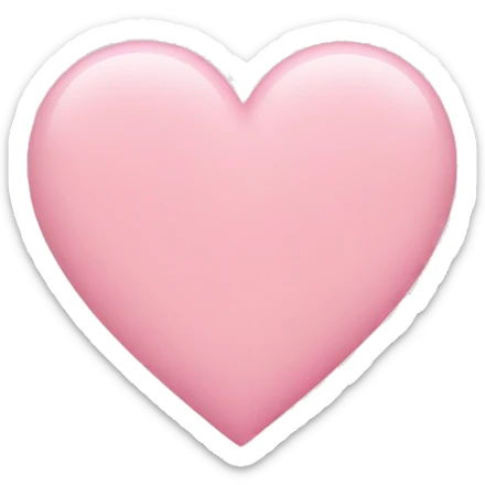 baby pink heart sticker