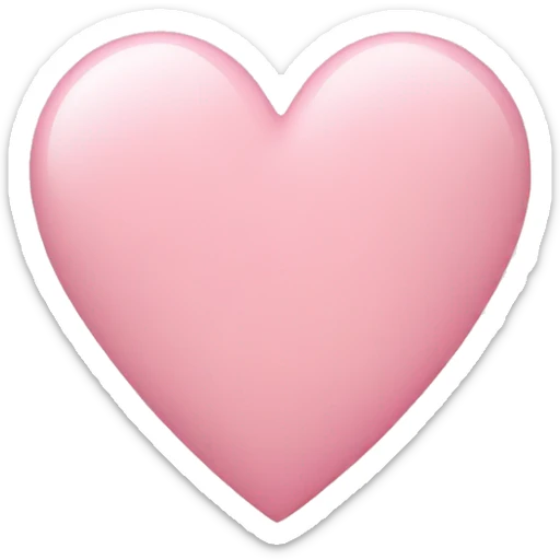 light pink heart sticker