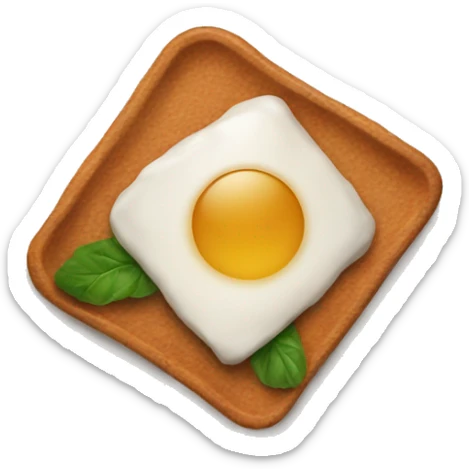 realistic brown food plate sticker