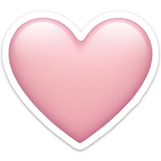 Soft pink heart sticker