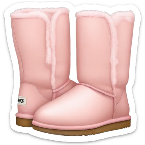 a pair of blush pink winter uggs sticker