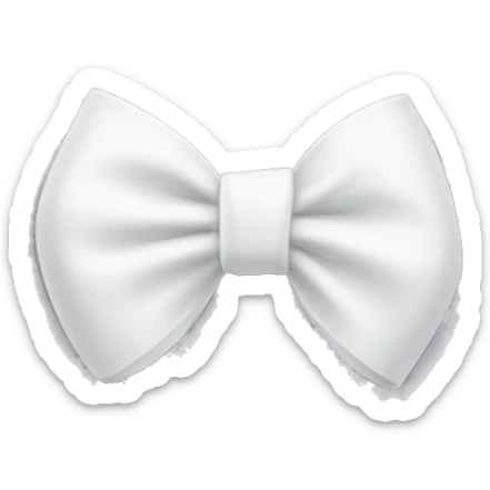 White bow  sticker