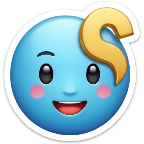 Emoji de verificación azul de tik tok pero que no salga la puntita de la verificación de la tilde que salga todo redondo  sticker