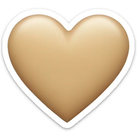 Beige heart sticker
