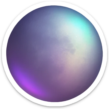 iridescent moon sticker