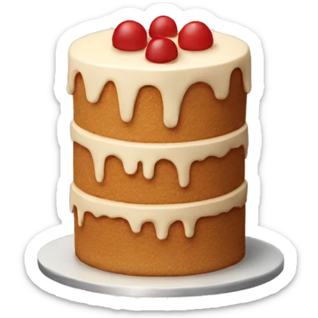 Beige cake sticker