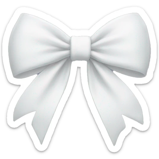 White bow sticker