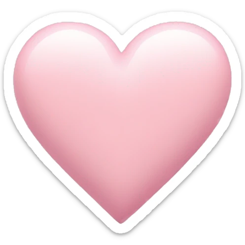 pastel pink heart sticker