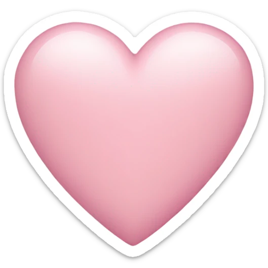 light pink heart sticker