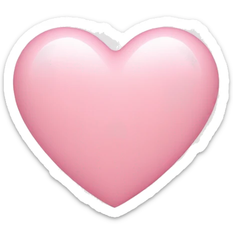 light pink heart sticker