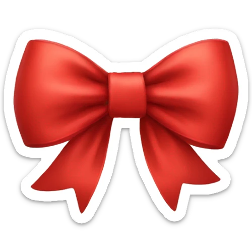 red bow sticker