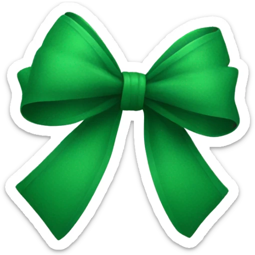 Green bow sticker