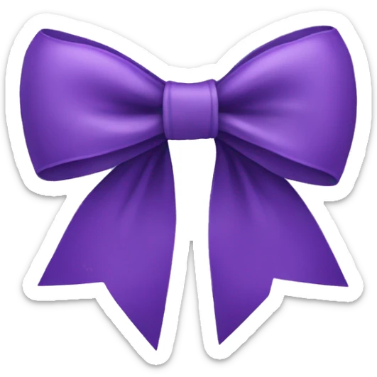Purple bow sticker