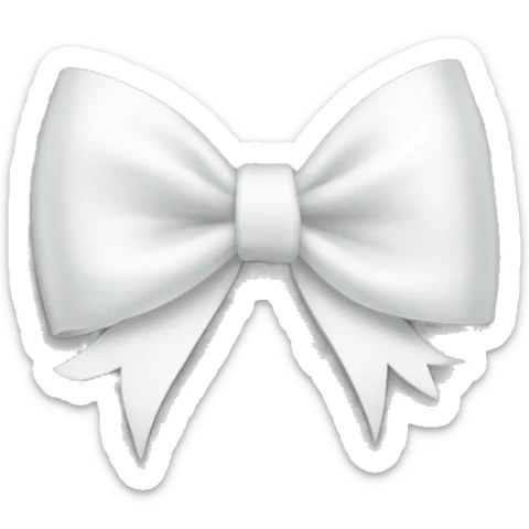 white bow sticker