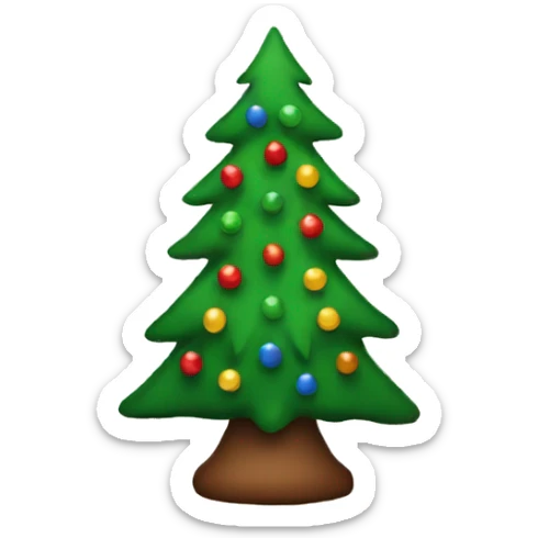 Christmas tree sticker