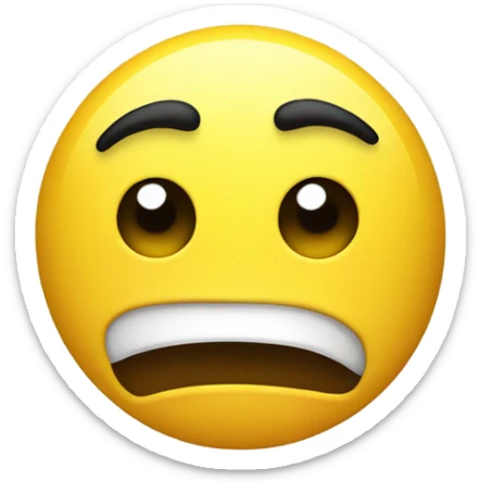 raising 1 eyebrow yellow face sticker