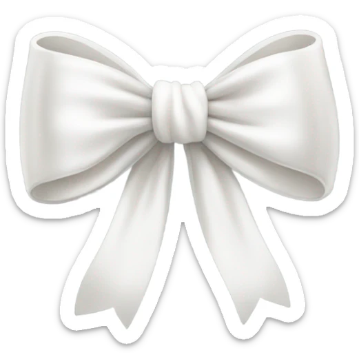 White bow  sticker