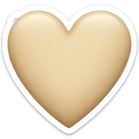 beige heart sticker