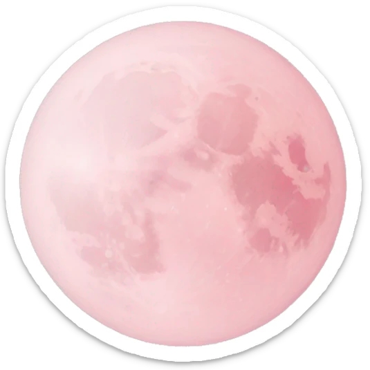 pastel pink moon sticker