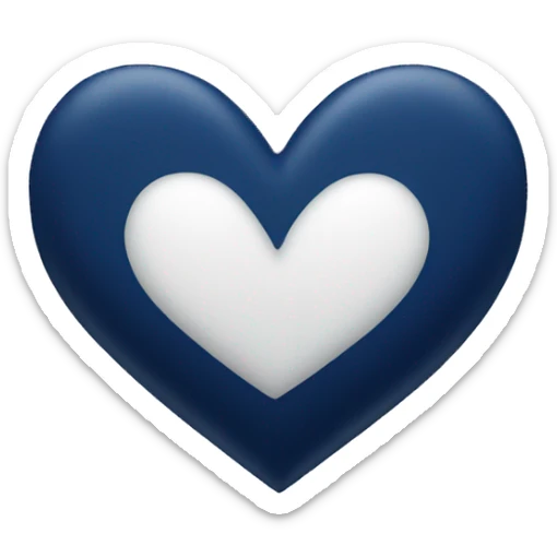 navy blue heart sticker