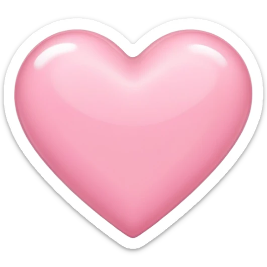 light pink heart sticker