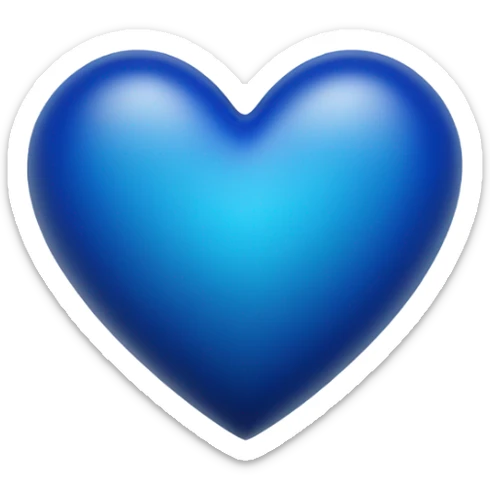 Blue heart  sticker