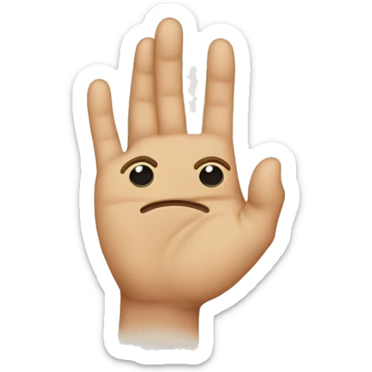 emoji of a hand that looks like it is pinching the cheek, to caress the cheek or to pinch sticker