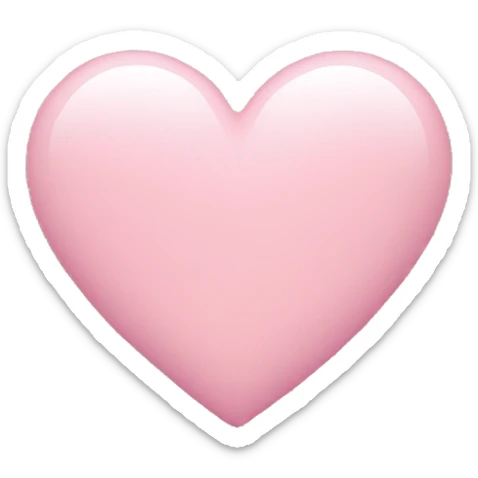 Light pink heart sticker