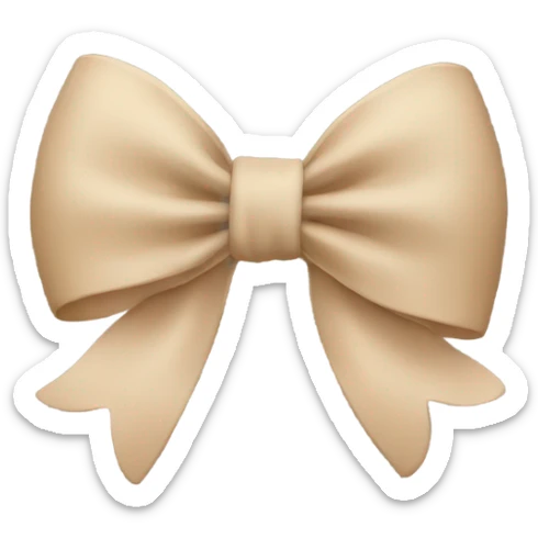 Beige bow sticker