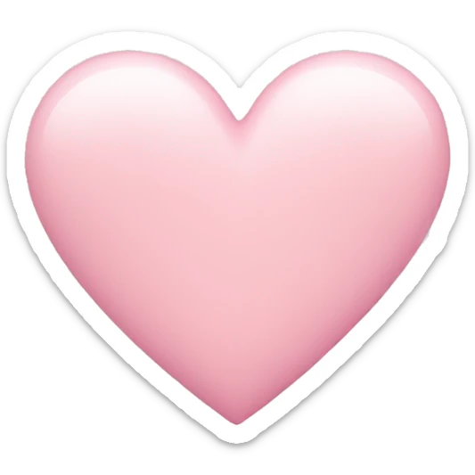 pastel pink heart sticker