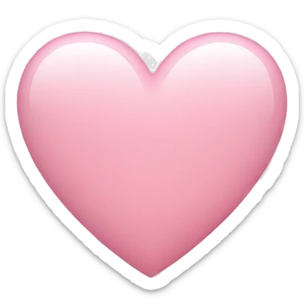 Light pink heart sticker