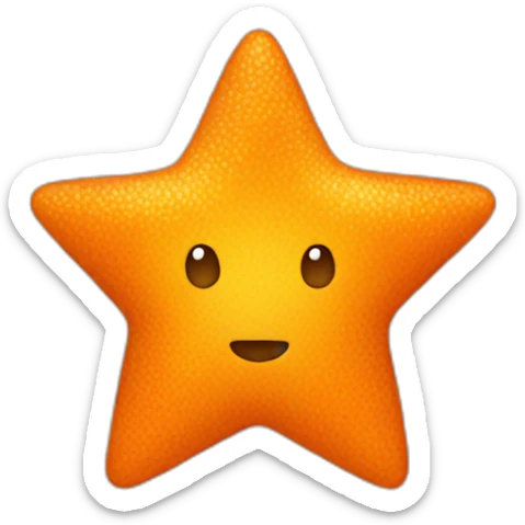 orange star sticker