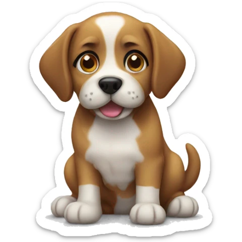 Cute dog sticker