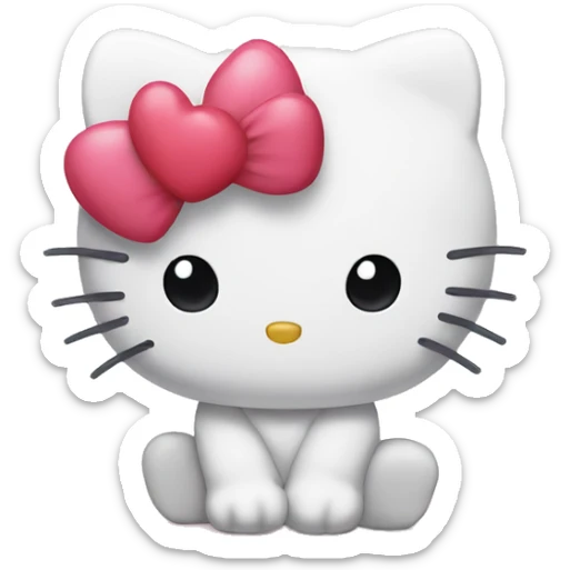 hello kitty with heart sticker