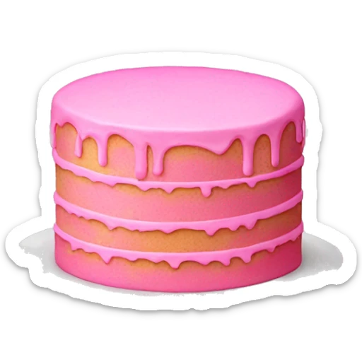 pink cake sticker
