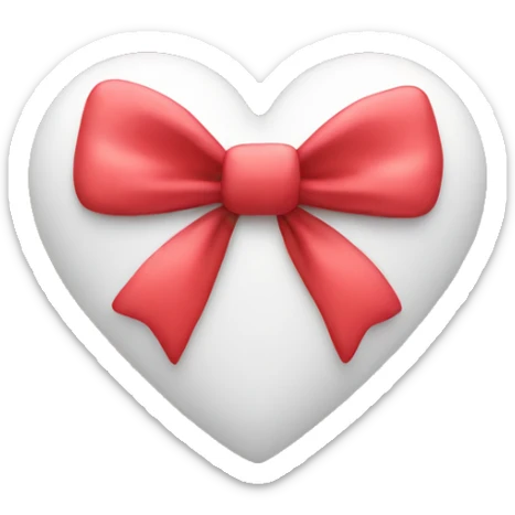 heart with bow sticker