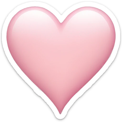 Light pink heart  sticker