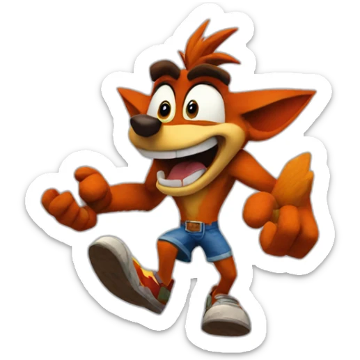 Crash Bandicoot sticker
