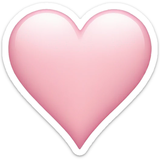 Light pink heart sticker