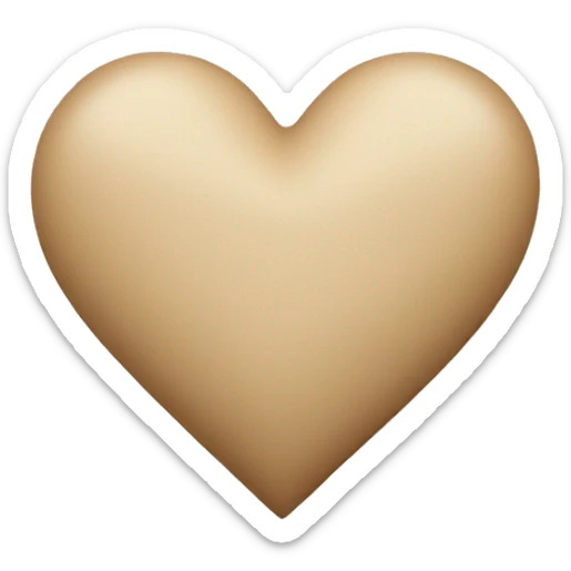 Beige heart sticker